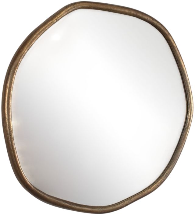 Uttermost® Ambrose Antique Brass Round Mirror-1