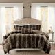 Olliix by Madison Park Zuri Chocolate King Faux Fur Comforter Set-0