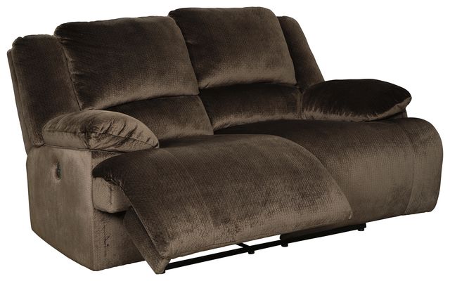 Signature Design by Ashley® Clonmel Chocolate Reclining Power Loveseat-3