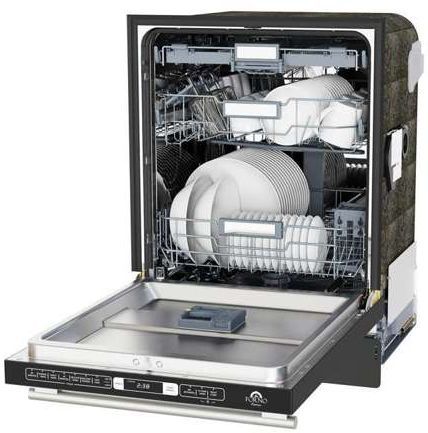 FORNO® Romano Espresso 24" Black Top Control Built In Dishwasher -2