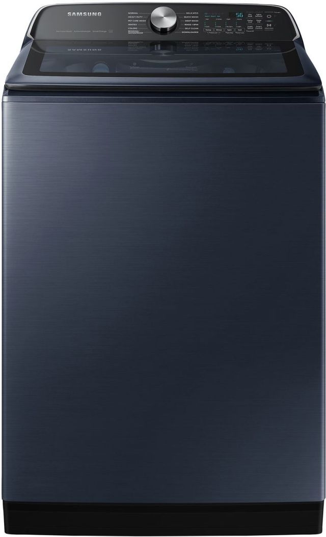 Samsung 7155 Series Navy Top Load Washer & Electric Dryer Laundry Pair-1
