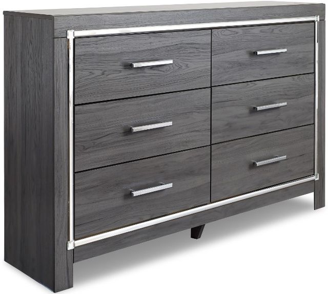 Signature Design by Ashley® Lodanna 4-Piece Gray King Panel Bed Set-2