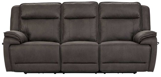Hughes Furniture® 225012 Derby Slate Manual Reclining Sofa-0