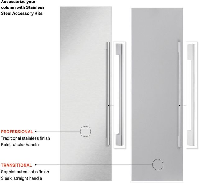 Signature Kitchen Suite Professional Series 18" Stainless Steel Column Refrigeration Panel Kit-7