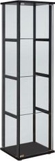 Coaster® Cyclamen Black/Clear 4-Shelf Glass Curio Cabinet-0