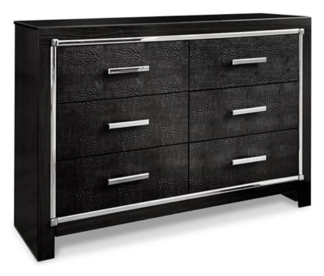 Signature Design by Ashley® Kaydell 2-Piece Black King Upholstered Panel Bed Set-2