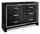Signature Design by Ashley® Kaydell 2-Piece Black King Upholstered Panel Bed Set-2