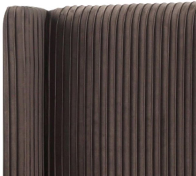 Bernards Milo Brown Pleated Upholstered Queen Panel Bed-3