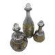 A & B Home 3-Piece Gold/Silver Decanter Set-3
