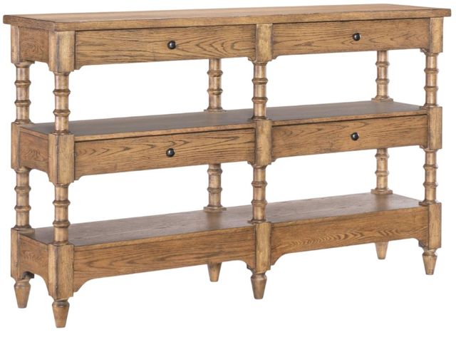 Legacy Classic Vintage Market Barnwood Oak Console Storage Table-0