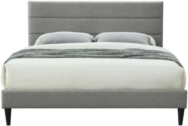 Bernards Willa Gray Twin Panel Bed with USB Port-1