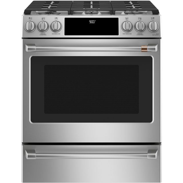 Café™ 30" Stainless Steel Slide-In Dual Fuel Range-0