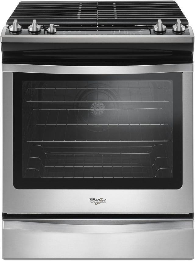 Whirlpool® 30" Stainless Steel Slide In Gas Range-0