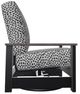 Telescope Casual Leeward Agra Classic/Black Fabric/Polymer Outdoor Cushion Swivel Hidden Rocker with Boardwalk Rustic Arms-2