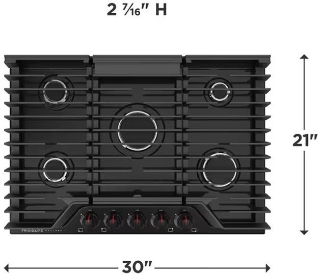 Frigidaire Gallery® 30" Black Gas Cooktop-1