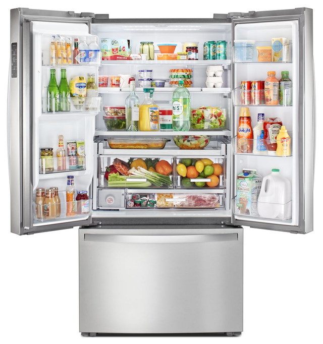 Whirlpool® 24 Cu. Ft. Wide Counter Depth French Door Refrigerator-Fingerprint Resistant Stainless Steel-4