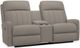 La-Z-Boy® Finley Pewter Leather Power Wall Reclining Loveseat with Console and Headrest-0
