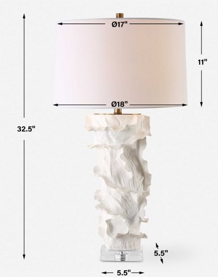 Uttermost® Wisp White Table Lamp-2