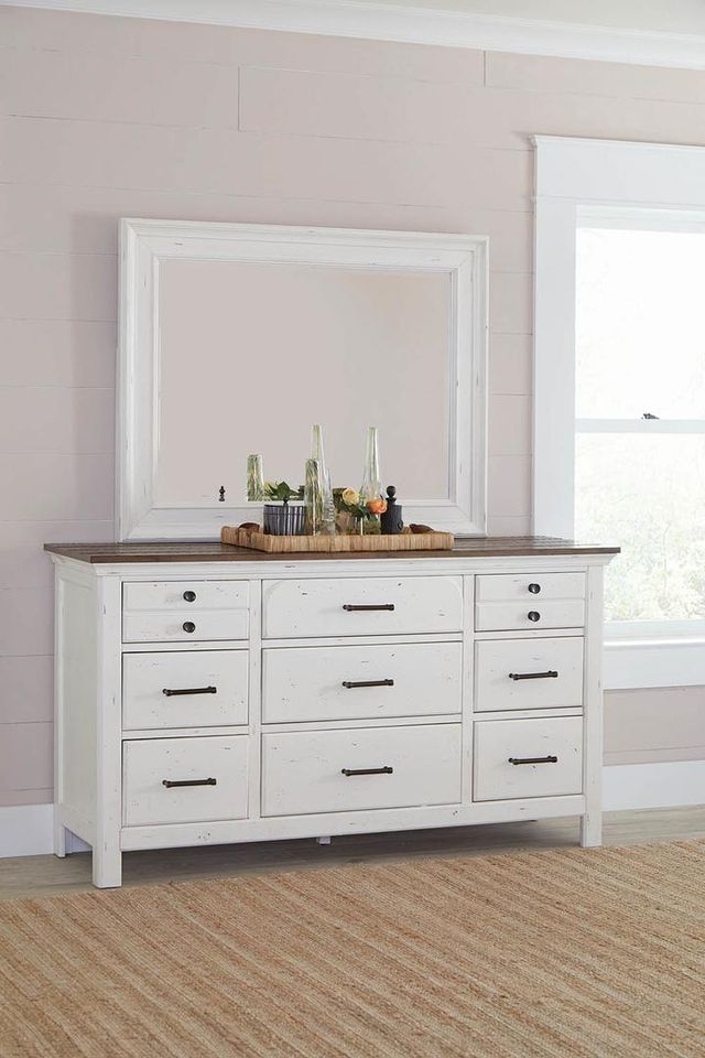 Coaster® Cleste Vintage White Dresser Mirror-1