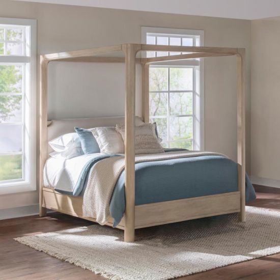 Coaster® Solano Weathered Mango California King Canopy Bed-1