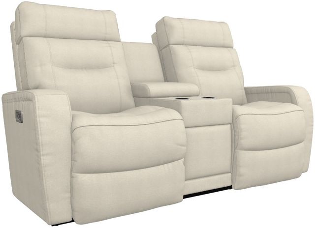 La-Z-Boy® Baron Natural Power Wall Reclining Loveseat with Console, Headrest and Lumbar-0
