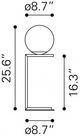 Zuo® Belair Brass/White Table Lamp-3