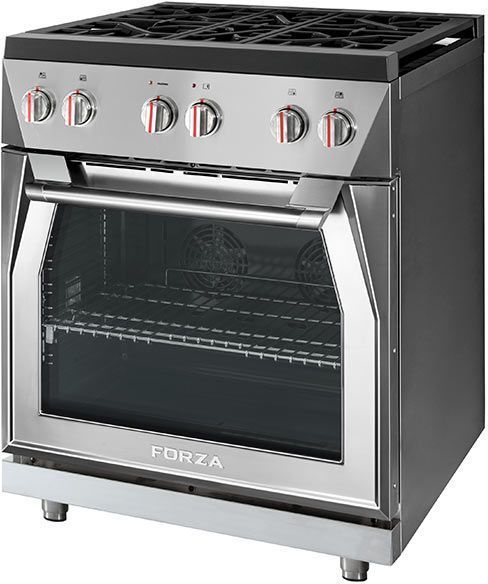 Forza™ 30" Stainless Steel Pro Style Natural Gas Range-1