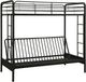 dhp furniture® Sammie Black Twin Over Futon Bunk Bed-1