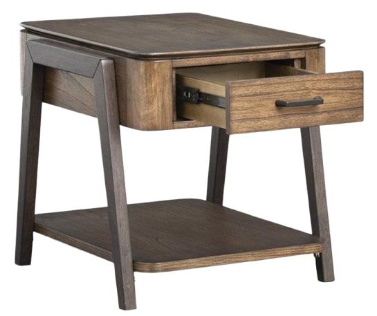 Magnussen Home® Hallie Dark Chocolate/Milk Chocolate Rectangular End Table-2