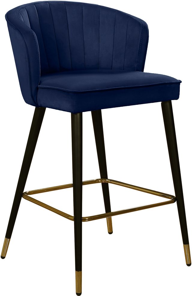 Meridian Furniture Cassie Navy Velvet Counter Stool-0