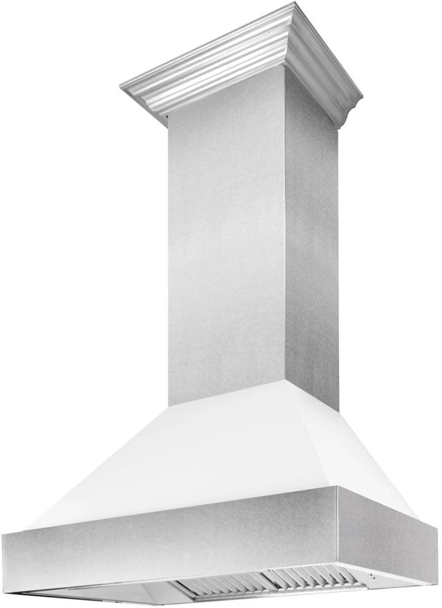 ZLINE 48" Matte White Outdoor Wall Mounted Range Hood -1