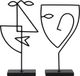 Renwil® Posie Matte Black Face Statues-0