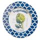 A & B Home Abington 4-Piece Navy Plate Set-1