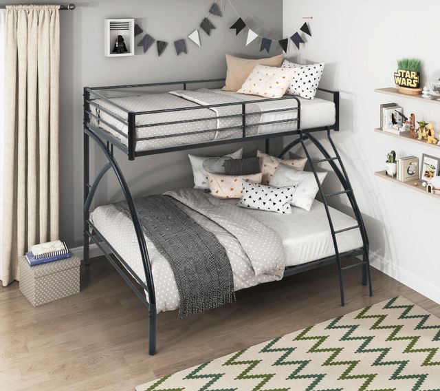 Homelegance® Bailey Black Youth Twin/Full Bunk Bed-1