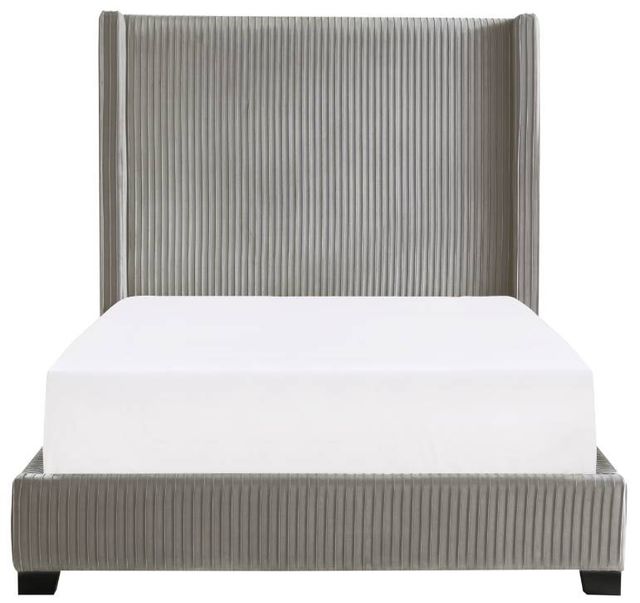 Mazin Furniture Glenbury Taupe Full Upholstered Panel Bed-1