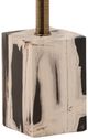 Dovetail Furniture Cyra Black Side Table with Black/Brass/White Base-2