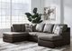 Signature Design by Ashley® Castille Way 2-Piece Fossil Left Arm Facing Queen Sleeper Sectional and Chaise-1