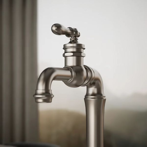 KOHLER® Artifacts® Gentleman's® Vibrant Stainless Single-Handle Bar Sink Faucet-3