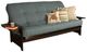 Kodiak Furniture Phoenix Linen Aqua/Espresso Queen Futon with Mattress-0