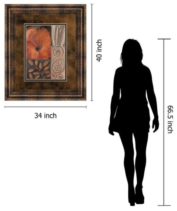 Classy Art Orange Burst I By Rosie Abraham Framed Print Wall Art-3