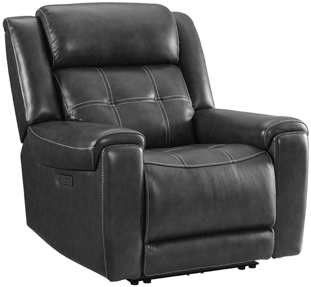 Intercon Regis Baron Charcoal Dual-Power Recliner-0