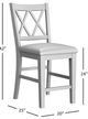 Jofran Inc. Telluride 8-Piece Gold Trestle Counter Dining Table Set-2