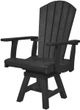C.R. Plastic Generation Line Black Addy Swivel Dining Arm Chair-1