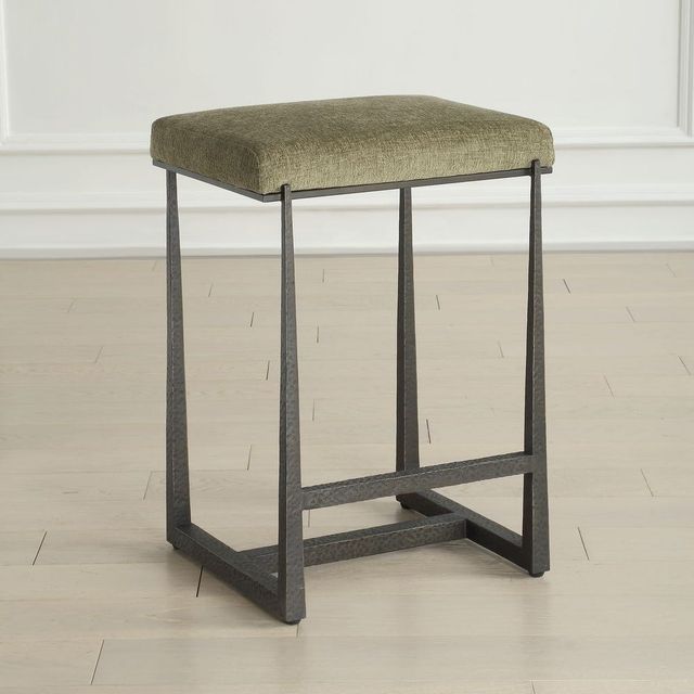 Uttermost® Midas Antique Bronze/Moss Counter Stool-1