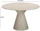 TOV Furniture Fern Beige Concrete Indoor/Outdoor Round Dining Table-2
