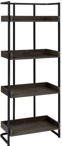 Coaster® Ember Dark Oak/Sandy Black 4-Shelf Bookcase