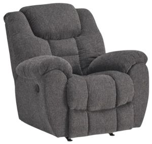 Foreside Charcoal Manual Rocker Recliner