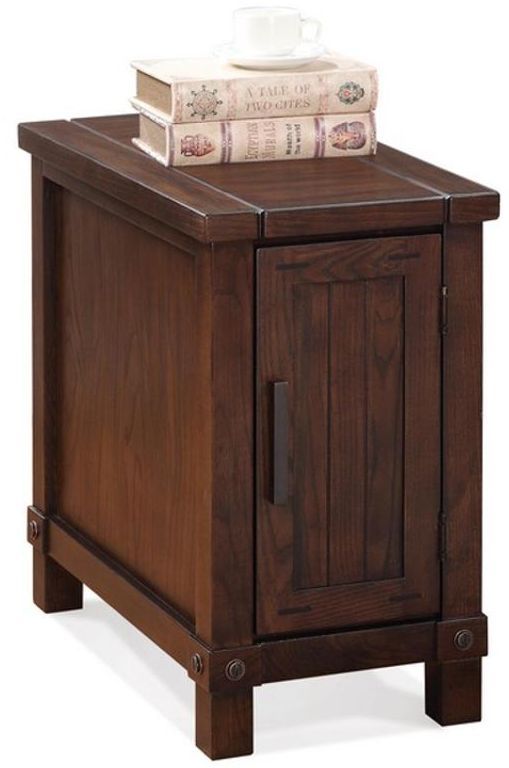 Riverside Furniture Windridge Sagamore Burnished Ash Chairside Chest-0