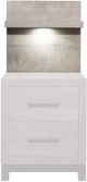 Mazin Furniture Zephyr Light Gray Nightstand Back Panel with LED Light-1