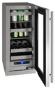 U-Line® 15" Stainless Steel Wine Cooler-2
